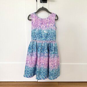 Pippa & Julie Purple and Blue Size 6 Girls Dress with Crystal Belt